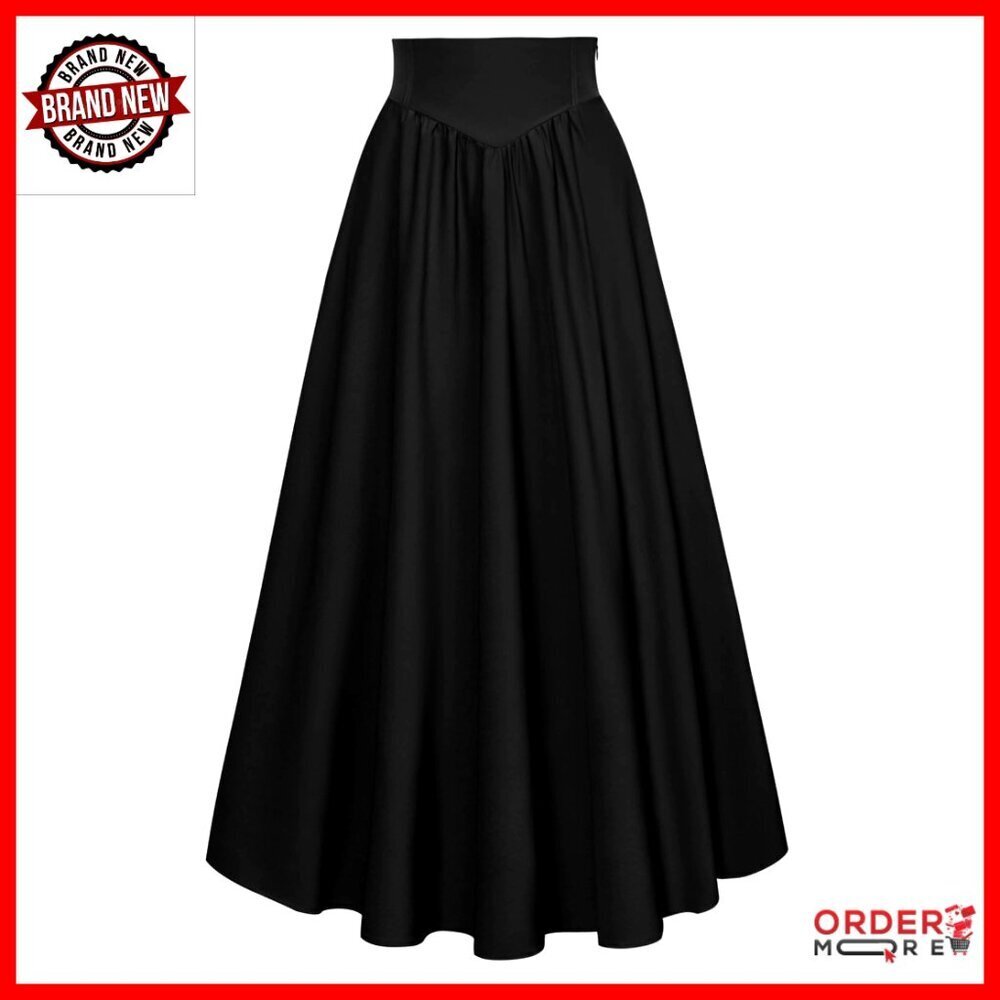 Victorian Renaissance Maxi Skirt Flowy High Waisted Elegant Vintage A-Line